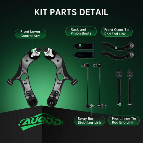 Front End Suspension Kit for Toyota RAV4 2006-2018 with Beefed-Up 2 Front Lower Control Arm Ball Joint Assemblies display