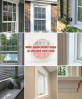 Indoor And Outdoor Clear Window Weather Sealing Tape For Draft Prevention on different window types.