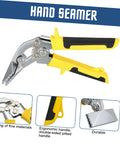 Heavy Duty Hand Seamer Tool For Bending And Flattening Metal With Durable Construction And Precise Clamping Depth