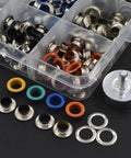 Grommets Kit 300 Sets 1/4 Inch Metal Eyelets With Base, Punch And Install Tool Included For Bags, Shoes, Clothes, And Crafts
