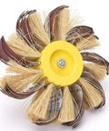 Heavy Duty Sisal Buffing Wheel With 6Mm Shank For Metal Polishing Deburring And Scribing Tasks On Steel Aluminum Wood Or Plastic Surfaces