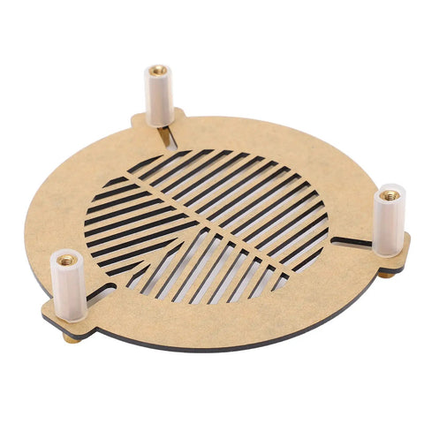 Bahtinov Mask For Telescopes 60 To 90mm Acrylic Fishbone Focusing Plate with brass screws, showing top angle.