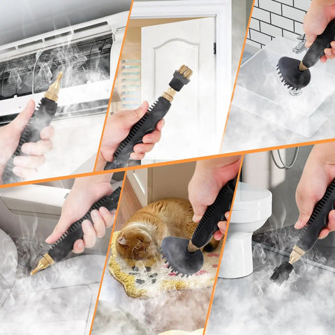 Handheld Pressurized Steam Cleaner 2500W Beast Power Home Cleaning Tool For Couches Cars Floors And More High Temp Quick Heat
