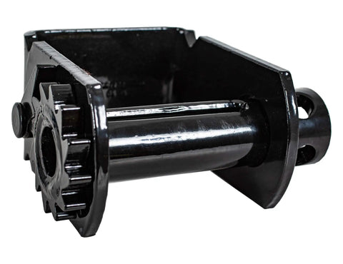 Heavy Duty Sliding Trailer Winch For Flatbeds And Rail Cars 6000 Lb Working Load Limit Works With 4 Inch Straps Adjustable Track Black Finish For Easy Cargo Control And Secure Hauling, black steel