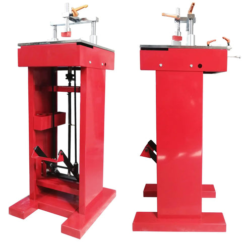 Manual Picture Framing Underpinner Tool For Frames No Power Needed Silent And Sturdy Nailer Compact Framing Machine With 7mm 10mm 12mm 15mm V Nails left and front view