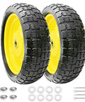 13 Inch No Flat Ever 4.00 By 6 Tire And Wheel Replacement For Gorilla Cart Heavy Duty Solid Foam Wheel, components displayed