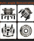 Multi-angle view of Rear Wheel Hub And Bearing Assembly For Mazda CX-5 AWD 2013-2023 5-Lug Without ABS Drop-In Replacement 512551