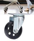 Heavy Duty 3.5 Inch Swivel Caster Wheels Built From Cast Iron With Double Bearings for Cart Trolley Durability visible close-up