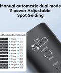 Portable Handheld Spot Welder With 11 Adjustable Power Levels For DIY And Professional Projects dual mode display