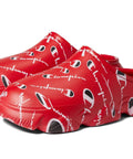 Super Meloso Warped Slip On Clog Shoes For Men Scarlet White Synthetic Upper Textile Lining And Insole Comfy Round Toe Casual Everyday Wear