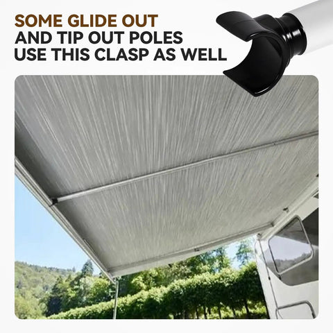 Two Pack Pop Up Camper Bed Support Clasp for Tent Poles, Quick Release Center Bow Connector, Durable Bed Pole Clip