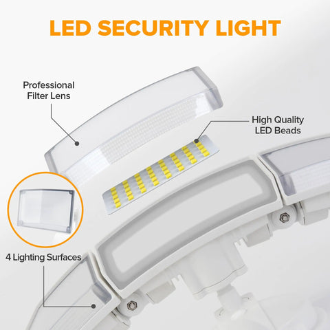 Heavy Duty 75W LED Outdoor Flood Light With Switch Control And Three Adjustable Heads Ditches Dim Bulbs For A Badass 8000 Lumen Glow 5000k Daylight On Garage Yard Or Patio IP65 Waterproof Build In White