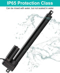 Heavy Duty 24V Linear Actuator With 24 Inch Stroke, IP65 Waterproof, shown against water splash background