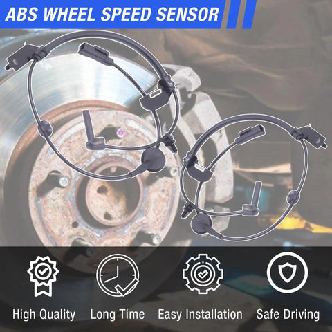 Front Abs Wheel Speed Sensor Pair Fits 2009 To 2020 Dodge Journey Chrysler 200 Avenger, set on brake rotor.