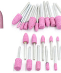 Shank Mounted Grinding Stone Bits Set For Rotary Tools Pro Grade 70 Piece Abrasive Grinding Stones With 3Mm Shank Pink