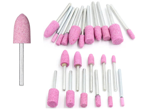 Shank Mounted Grinding Stone Bits Set For Rotary Tools Pro Grade 70 Piece Abrasive Grinding Stones With 3Mm Shank Pink