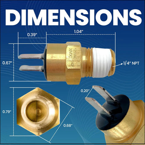 Replacement 140F AGS Gas Shutoff Switch For Pool And Spa Heaters Must Have Essential Safety Upgrade To Prevent Overheating