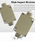 IP68 Waterproof Outdoor Junction Box 3 Way Splice Enclosure IK07 Impact Resistant ABS Construction