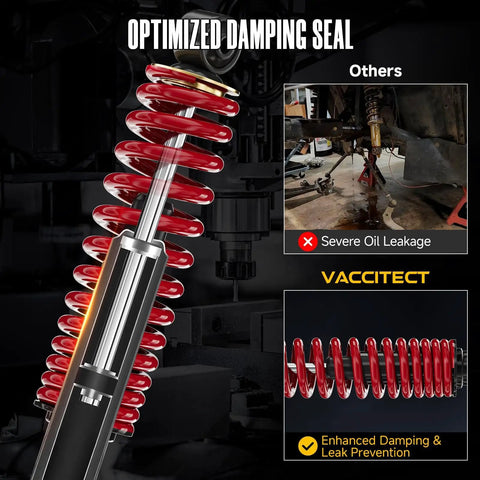 Beefed Up Heavy Duty Rear Shock With Spring For Golf Cart 14 Inch Extended Length optimized damping seal