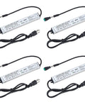 4 Pack LED Driver 40W Waterproof IP67 Power Supply 90V to 265V AC to 12V DC Constant Voltage With 3 Prong Plug and 3.3 Feet Cable