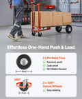 Person using Heavy Duty 4 In 1 Hand Truck Dolly With 1000 Lb Capacity Converts Between 2 Wheel And 4 Wheel Modes Non Slip Handle Aluminum Alloy Portable Trolley