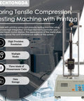 Spring Testing Meter 500N Push-Pull Tensile Tester For Extension And Compression With 99 Data Storage, Multi-Unit Readout In N KG LB, English LCD, Real-Time And Peak Modes, Modbus RTU Ready, front view