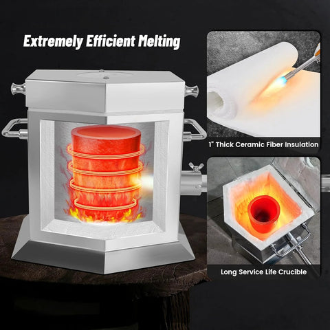 Front view of Lyrufexon ceramic fiber insulation blanket, 24 x 15.7 x 1 in, for wood stoves