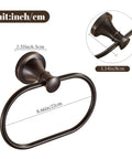 Dope Oil Rubbed Bronze Towel Ring Wall Mount For Bathroom, oval hand towel holder dimensions, rustic farmhouse style