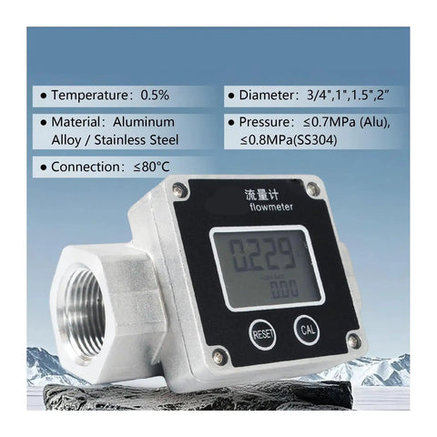 Plug And Play Flow Meter For Small Scale Systems, One Half To One And A Half Inch Threaded, Hall Effect Pulse Output Sensor, Stainless Steel Aluminum Body, Compact OEM Ready Flow Meter For Accurate Totalizing And Control.