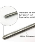 Close-up of Two 300mm TR8x2 Lead Screws With T8 Brass Nuts For Z Axis In 3D Printers And CNC Machines, SUS304 Stainless Steel.