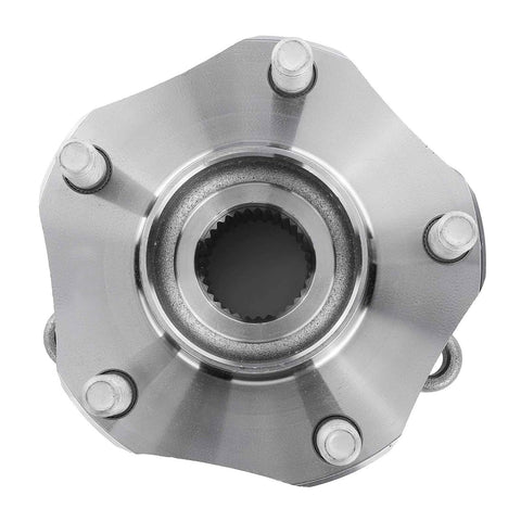 Top view of a Pair Front Wheel Bearing Hubs Assembly For Nissan Altima 2019-2023 Front Left And Right 5 Lug 4-Bolt Circle ABS Encoder Includes Two Hubs Plug N Play Ready To Install Replacement