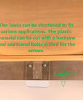 Hands Free Cabinet Door Opener Foot Pull Adhesive Toe Kick 4 Pack No Touch Access under cabinet view plastic material can be cut