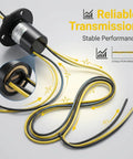 Heavy Duty Electrical Slip Ring 2 Wire Conductive Collector Ring 15A Per Ring 300mm Wire Length IP51 Rated For High Power Equipment And Industrial Accessories, black