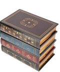 European Style Hollowed Out Decorative Fake Book Safe With Hidden Compartment To Stash Jewelry And Cash, three stacked books