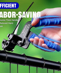 Using Heavy Duty 304 Stainless Steel Zip Tie Gun Kit on metal fencing