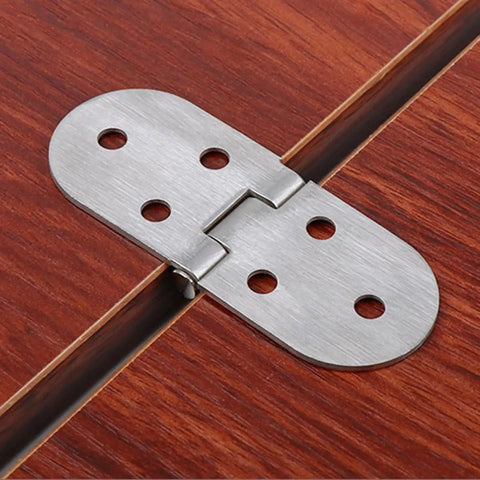 Stainless Steel Table Top Folding Hinges 2 Pack Heavy Duty Cabinet Hinge Set for dining tables and furniture hardware detail view
