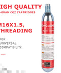 Top Shelf 88 Gram CO2 Cartridges For Paintball Guns Pellet Guns BB Guns And Airsoft With M16 x 1.5 Threaded Fitting