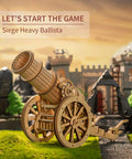 3D Wooden Cannon Catapult Puzzle Kit For Adults And Kids STEM Building Toy DIY Model Kit For Family Fun Colorable Wooden Craft Educational Wood Puzzle Interactive Desktop Game, wooden siege ballista model