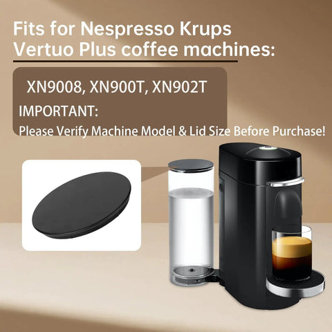 Vertuo Plus Water Tank Lid Replacement For Krups Vertuo Plus Coffee Makers XN9008 XN900T XN902T shown with coffee machine