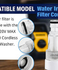 Five Pack Water Inlet Filter Connector Replacement Kit For Three Quarter Inch Pressure Washer Inlet To Garden Hose Adapters