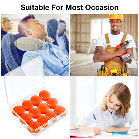 Moldable Silicone Ear Plugs For Catching Zs And Travel 21 Pairs Reusable Soft Noise Blocking Ear Protection With Case 32dB NRR
