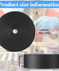 1 Inch Heat Shrink Tape For Electrical Wiring Black Shrink Wrap Tape With Heat Activated Adhesive rolls with dimensions shown
