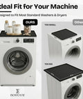 Set Of Two 25X25 Inch Washer And Dryer Top Protector Mats To Keep Your Laundry Space Straight Up Slick With Durable Nonslip Surface And Spacious Flat Shelf.