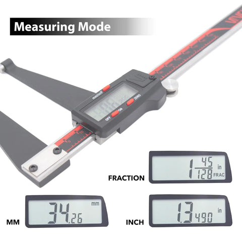 Digital Rotor Gauge 0 To 6 Inch Stainless Steel With Large LCD Inch Metric Fraction Conversion Brake Rotor Thickness Gear