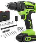 Cordless Drill Set 20V With Battery And Charger Carrying Case 25 Plus 1 Torque Two Speed 266 Inch Pounds Three Eighths Inch Keyless Chuck 34 Piece Driver Bit Kit A Solid Workhorse For Women DIY Enthusiasts And Home Projects