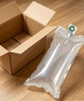 Inflatable Air Pillows for Shipping and Storage, 200 Pack, Space Saving Packaging Bags Made of PE Film, Easy One Way Valve for Fast Inflation, Collision Protection, Pro Grade for Fulfillment Centers and Warehouses open box and clear PE film pillow