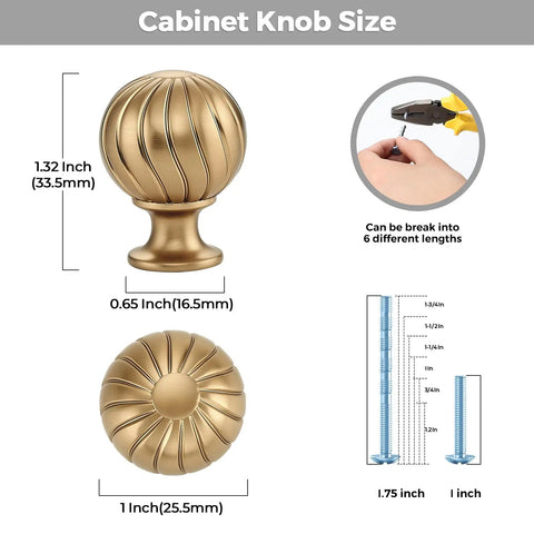 Champagne Bronze Cabinet Knobs 2 Pack Round Drawer Knobs For Dresser Kitchen Cabinets Bathroom Vanity Closet Doors 1 Inch