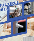 Collage of Two Pack M8 X 400mm Stainless Steel Double End Threaded Stud Bolts in use for various DIY projects.