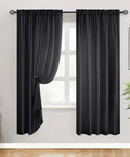 Black Halloween Privacy Curtains Two Panels 52 By 72 Inches Light Filtering Window Drapes For Bedroom Living Room Non See Through With Rod Pocket Easy Hang For Bedroom Or Living Room, displayed in a living room setup.