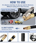 Tire Inflator Extension Hose With Quick Inflation Chuck Adapter showing connection and usage instructions